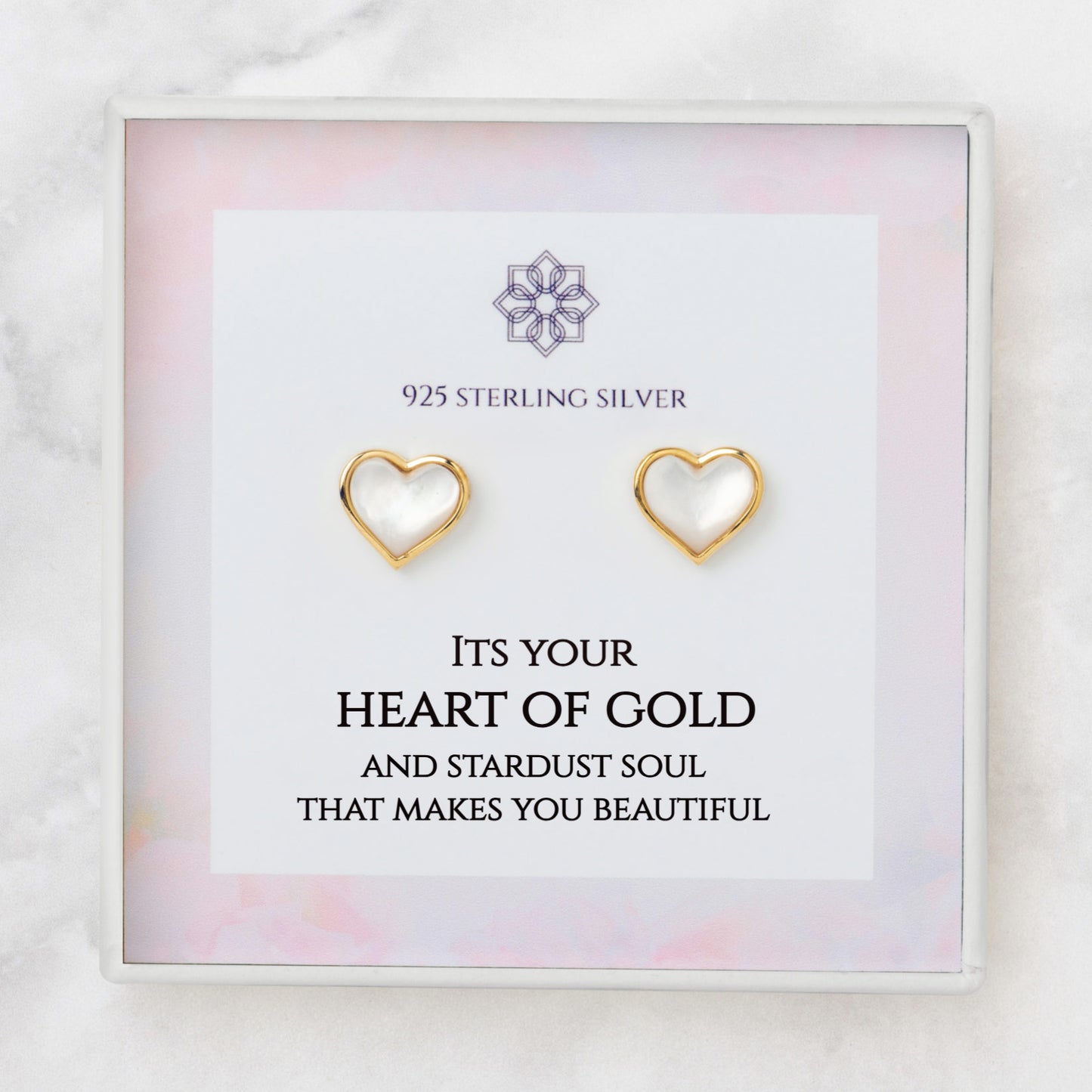 Heart Of Gold Stud Earrings