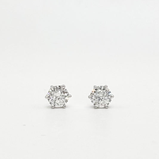 Lab Grown 1 carat Diamond Stud Earrings