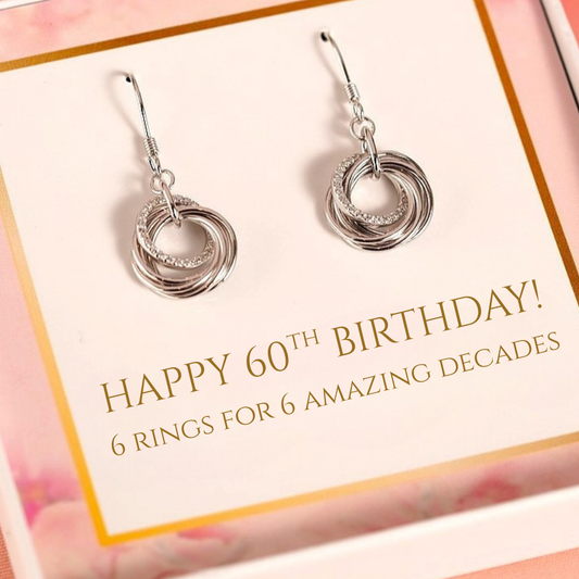 60th Birthday Earrings