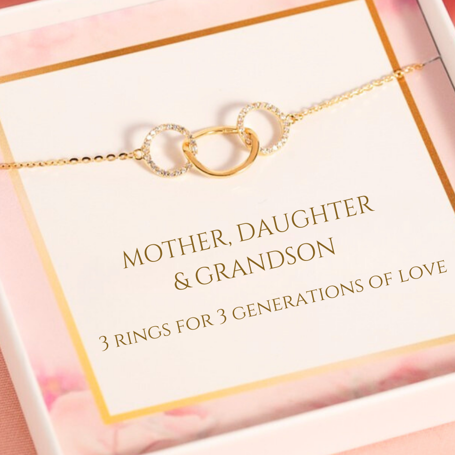 3 Rings for 3 Generations Grandson Necklace