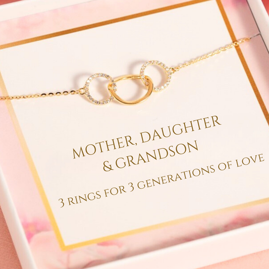 3 Rings for 3 Generations Grandson Necklace