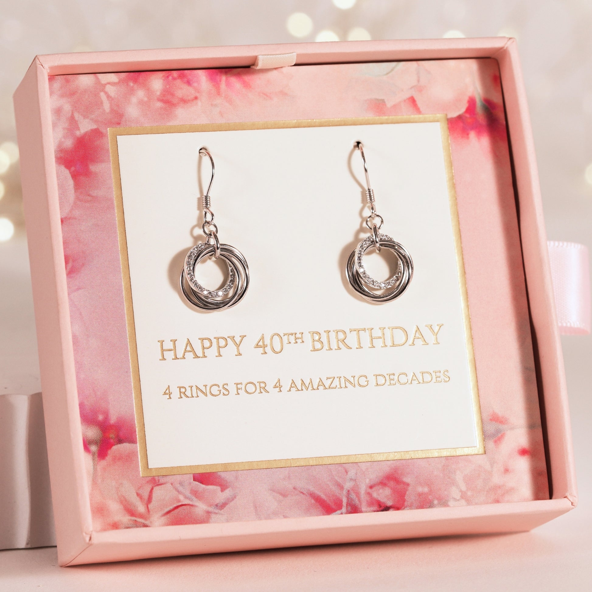 Happy 40th 40th Jewellery Gifts Her 40th Birthday Earrings 40th