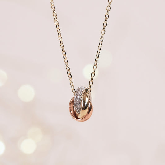 Mixed Metal Knot Necklace