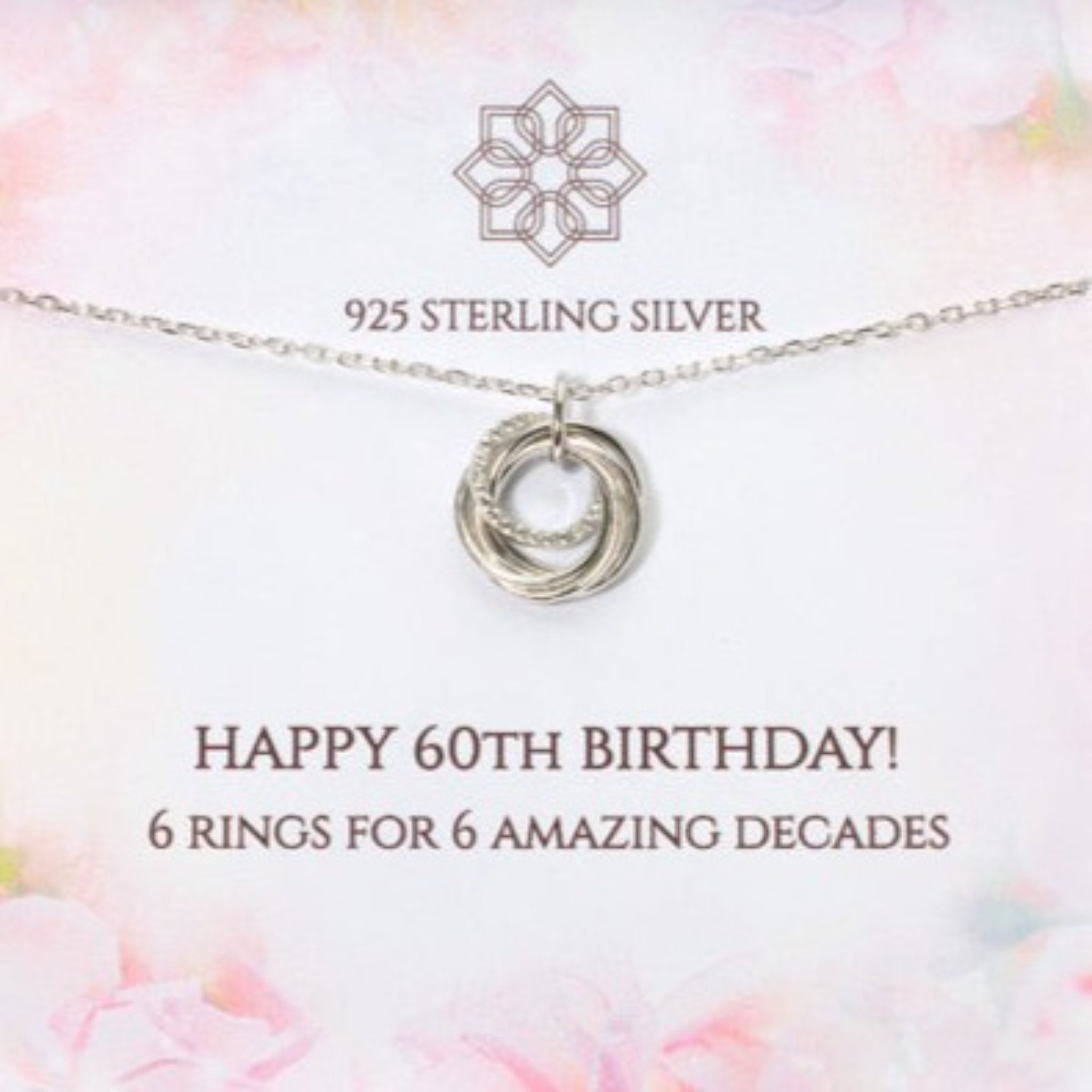 60th Birthday Ring Necklace