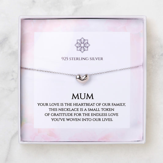 Heart Necklace for Mum