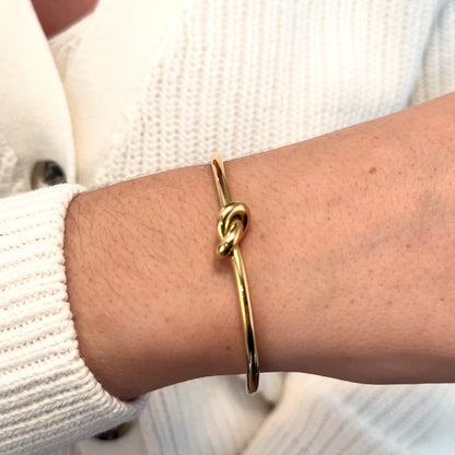Gold Knot Bangle | Tarnish Resistant