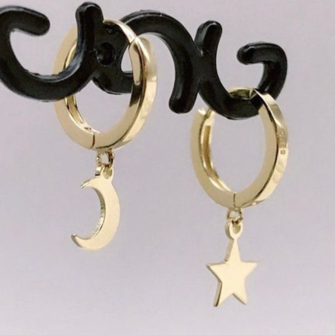 Star and Moon Earrings
