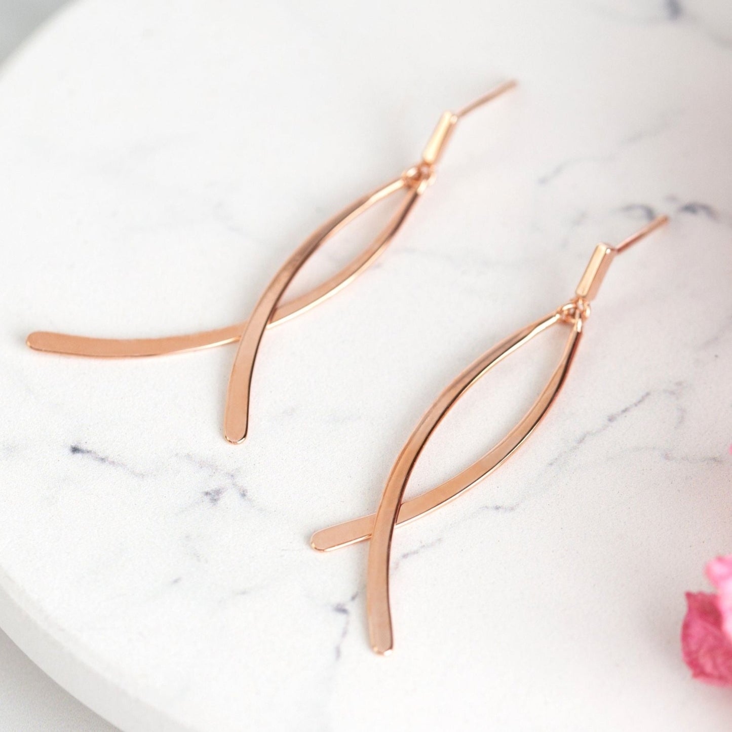 Sleek and Simple Drop Earrings