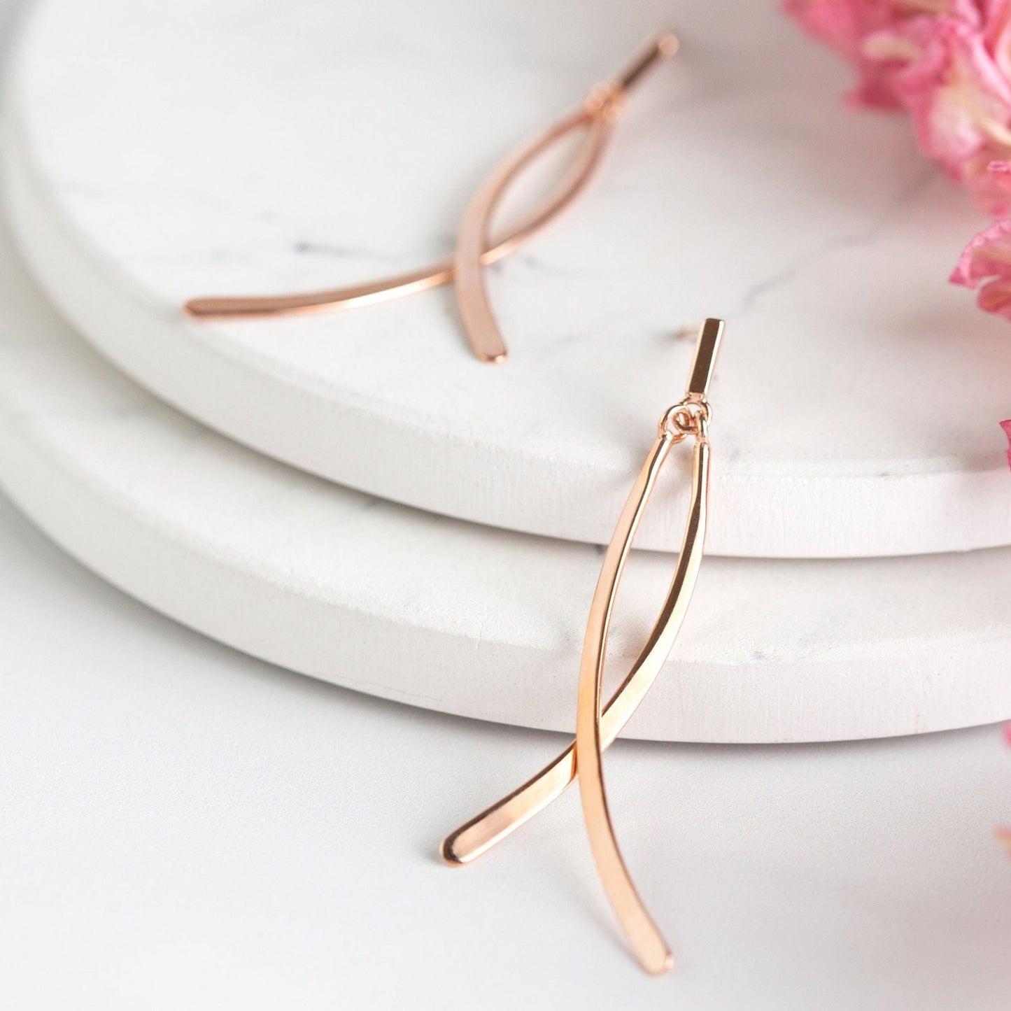 Sleek and Simple Drop Earrings