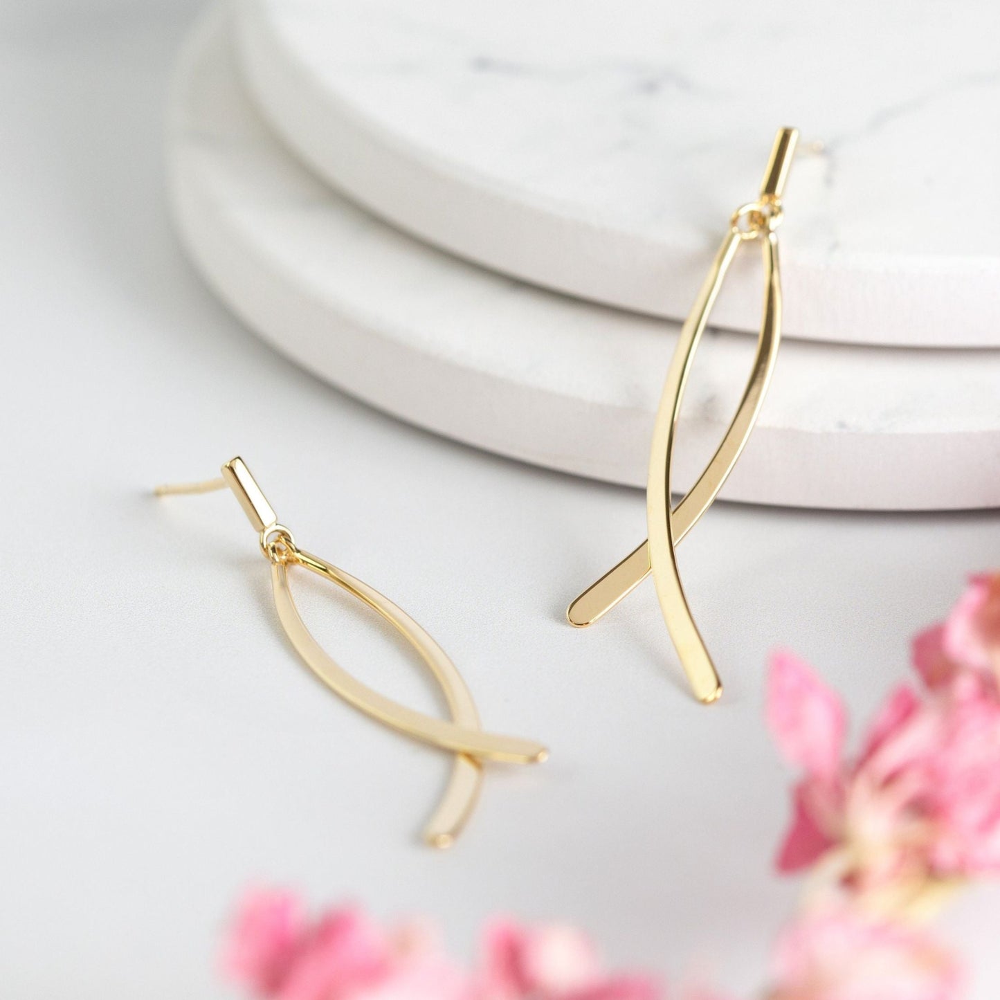 Sleek and Simple Drop Earrings