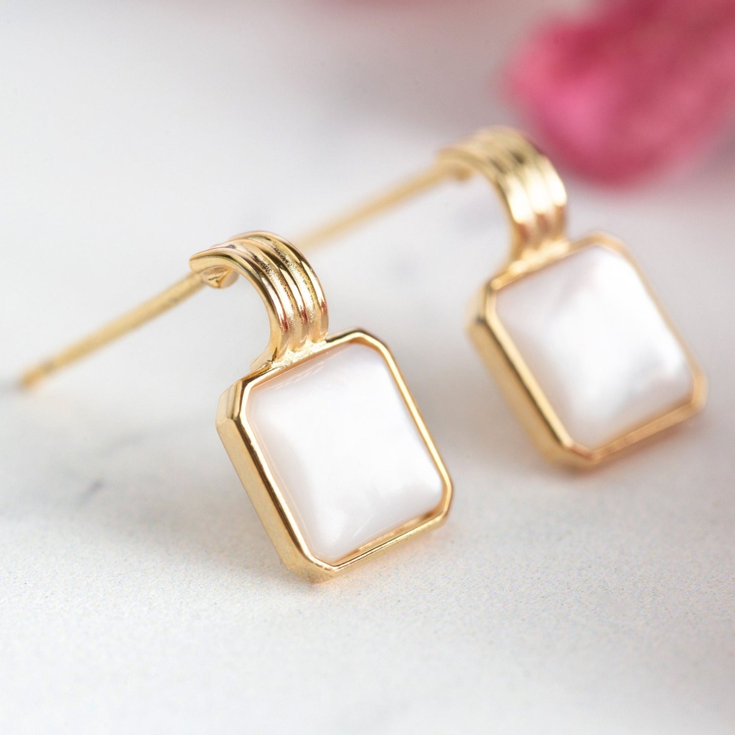 Mother of Pearl Stud Earrings