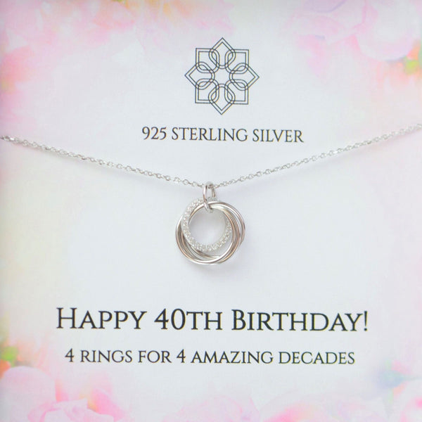 40th Birthday Gifts for Women, Birthstone Necklace, 40th Birthday Gift,  Sterling Silver Necklace, Love Knot Necklace - Etsy | 40th birthday gifts  for women, 40th birthday gifts, Gifts for women