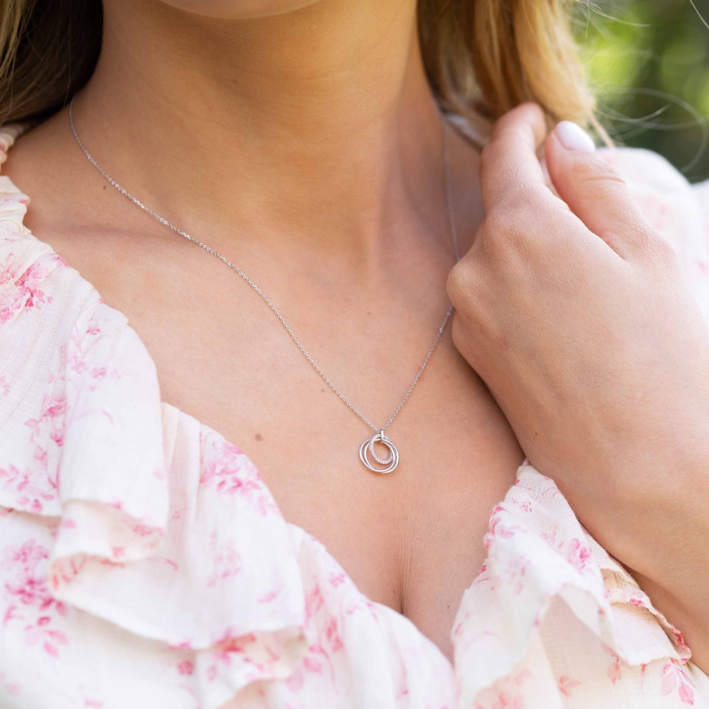 3 Rings for 3 Generations Granddaughter Necklace