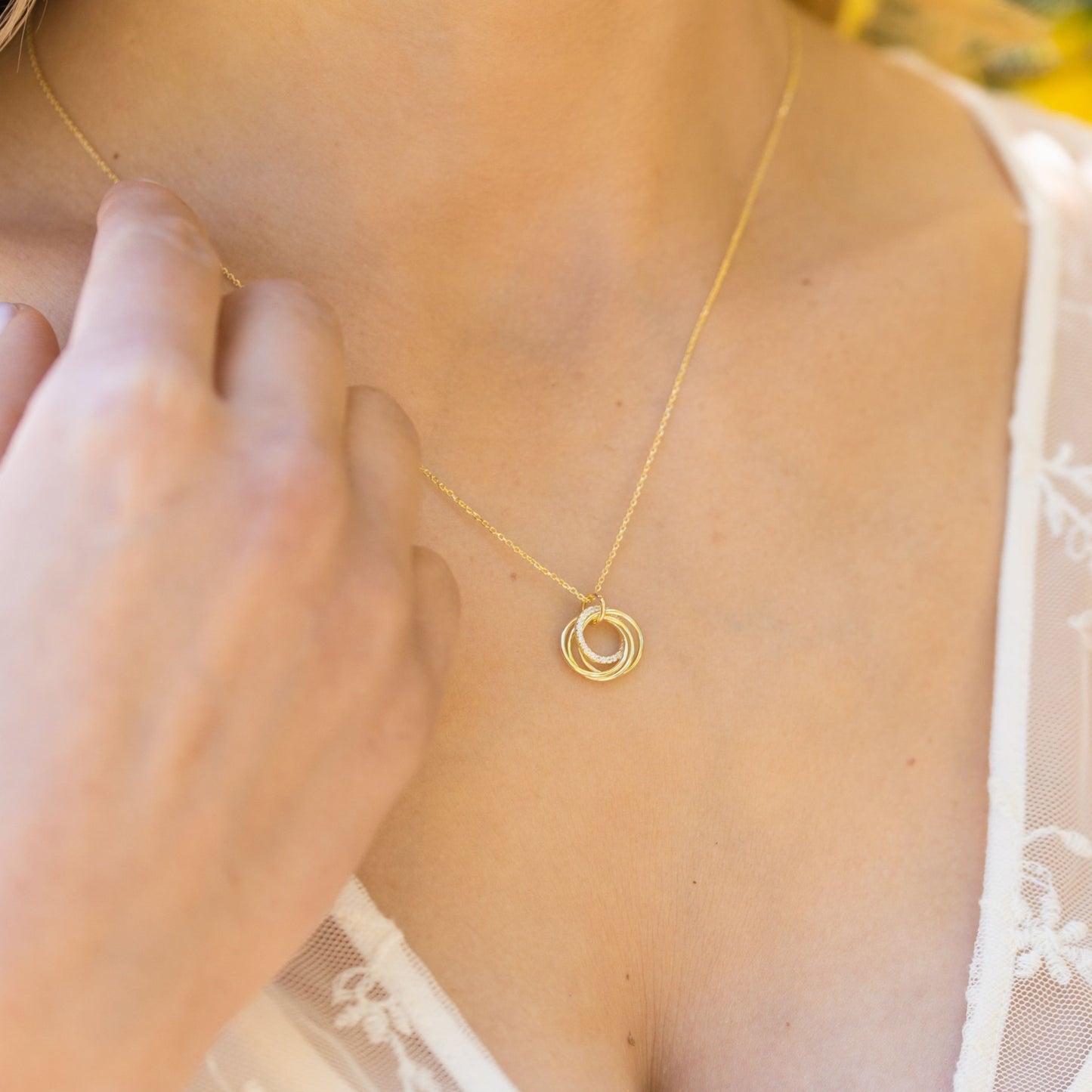 4 Rings for 4 Generations Necklace