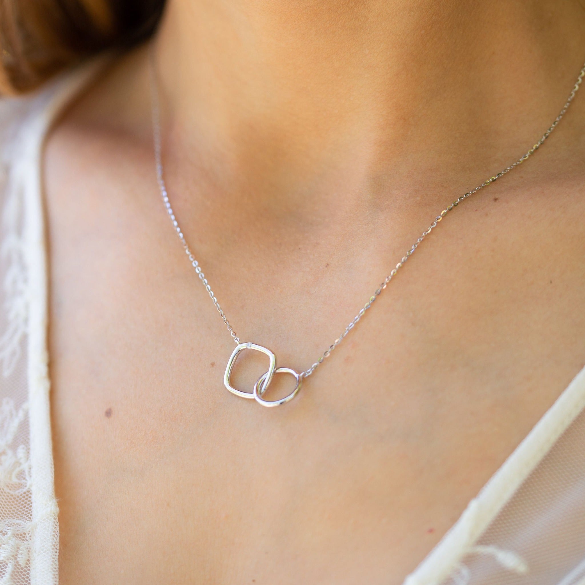 Sister Gifts From Sister 925 Sterling Silver Double 2 Circle - Etsy |  Birthday jewelry gift, Infinity necklace silver, Gift necklace