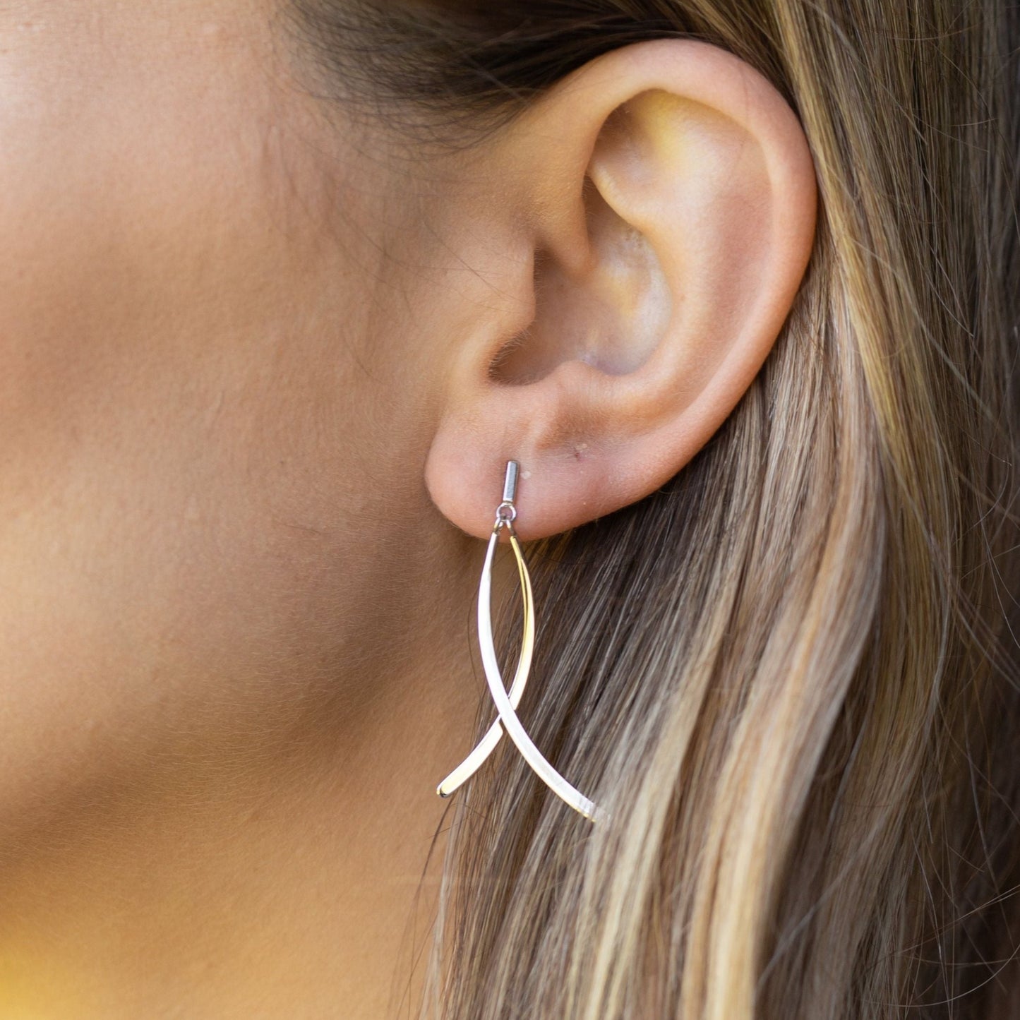 Sleek and Simple Drop Earrings