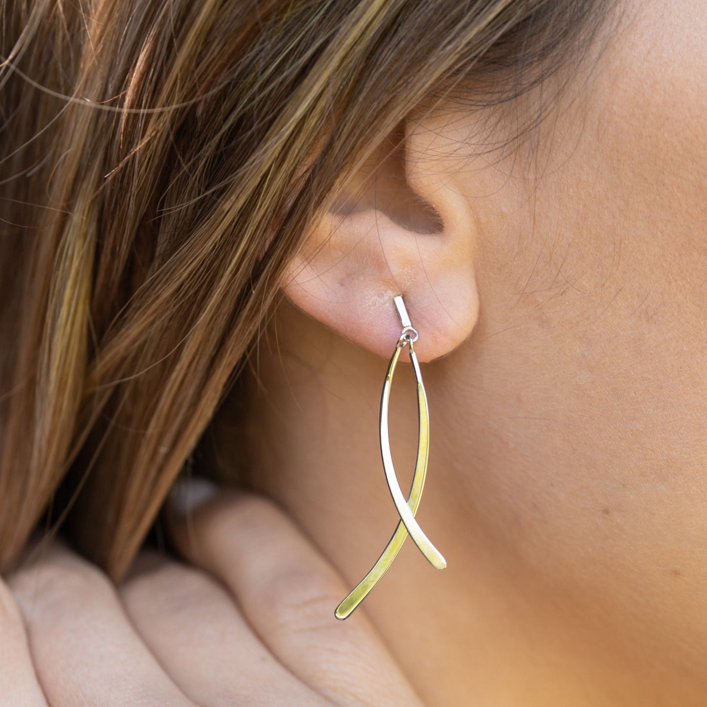 Sleek and Simple Drop Earrings