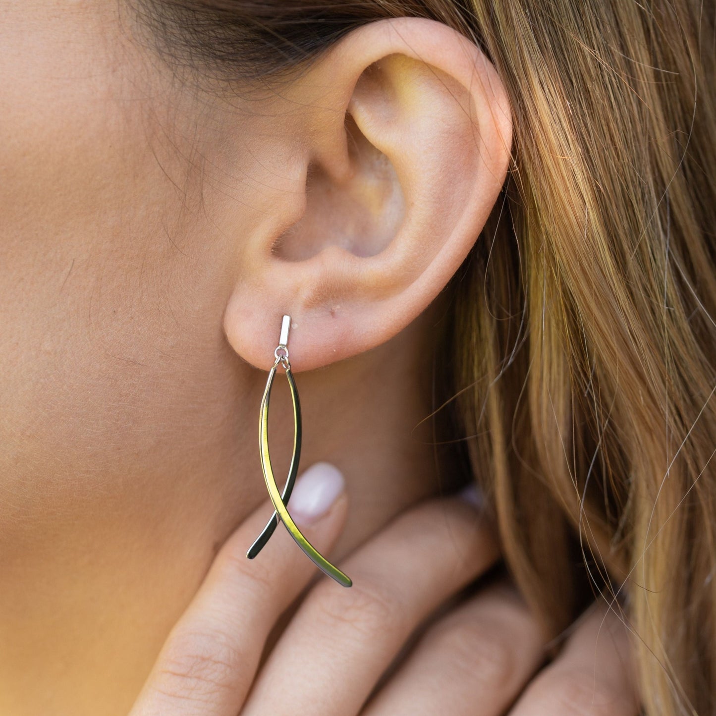 Sleek and Simple Drop Earrings